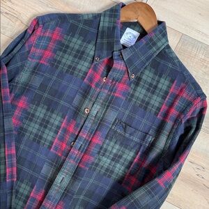 Brooks Brothers Red and Green Plaid Casual Shirt